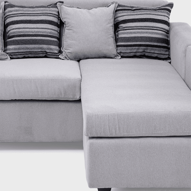 Seccional Jazmin Velvet Gris Claro 3.1 8