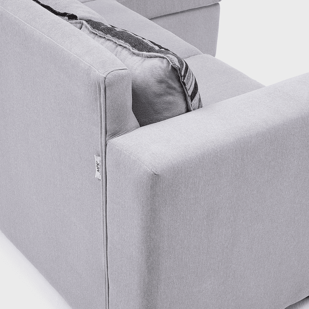 Seccional Jazmin Velvet Gris Claro 3.1 10