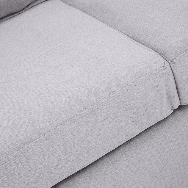 Seccional Jazmin Velvet Gris Claro 3.1 11