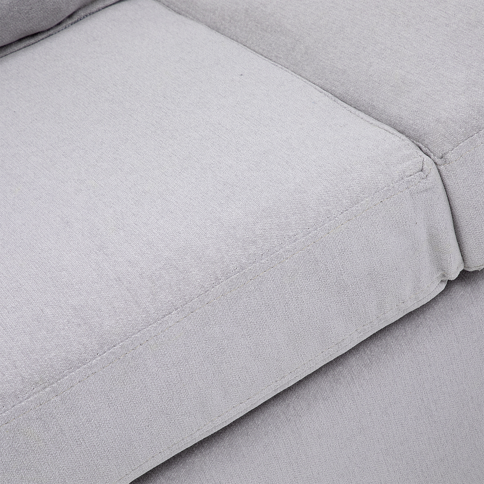 Seccional Jazmin Velvet Gris Claro 3.1 11