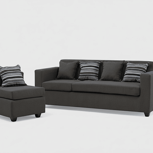 Seccional Jazmin Velvet Gris Oscuro 3.1 3