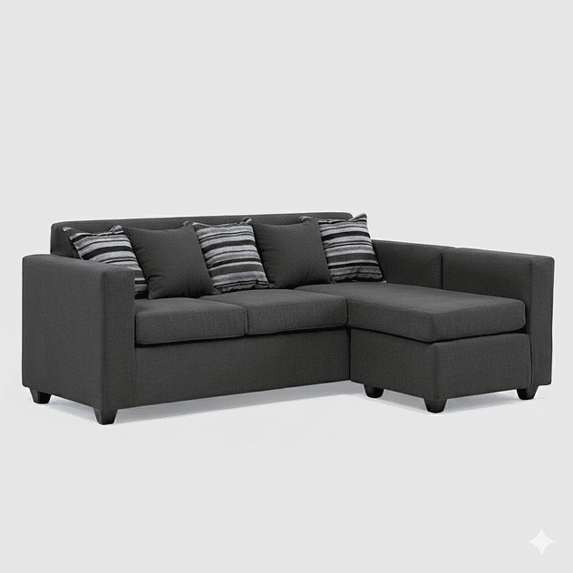 Seccional Jazmin Velvet Gris Oscuro 3.1 1