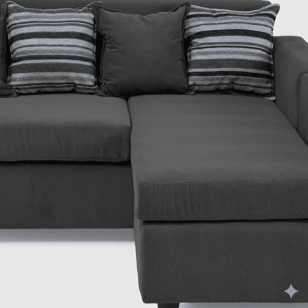 Seccional Jazmin Velvet Gris Oscuro 3.1 7