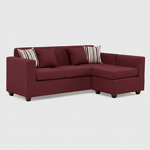 Seccional Jazmin Velvet Burdeo 3.1