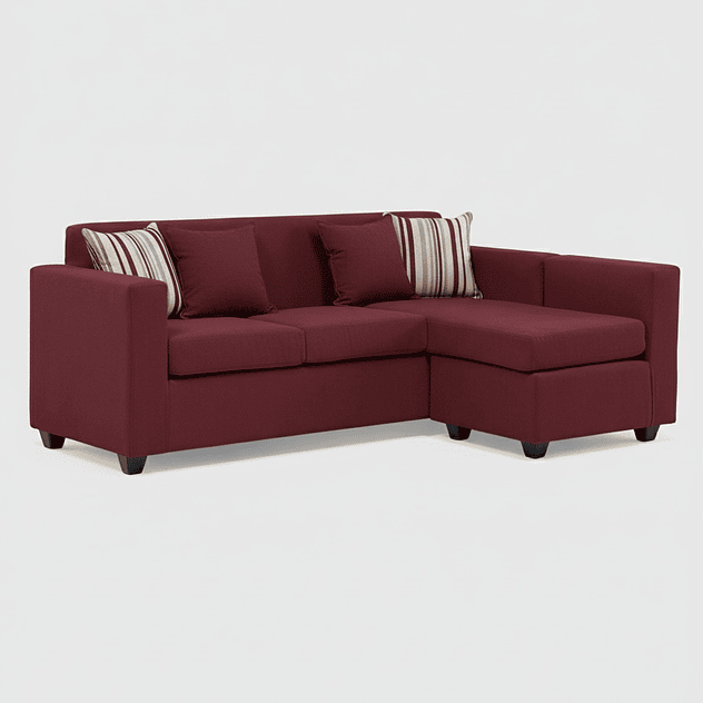 Seccional Jazmin Velvet Burdeo 3.1 1