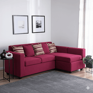 Seccional Jazmin Velvet Burdeo 3.1