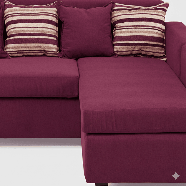 Seccional Jazmin Velvet Burdeo 3.1 7