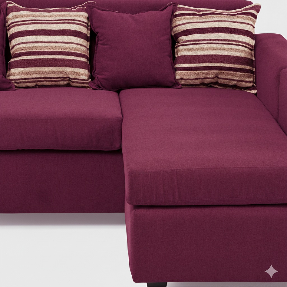 Seccional Jazmin Velvet Burdeo 3.1 7