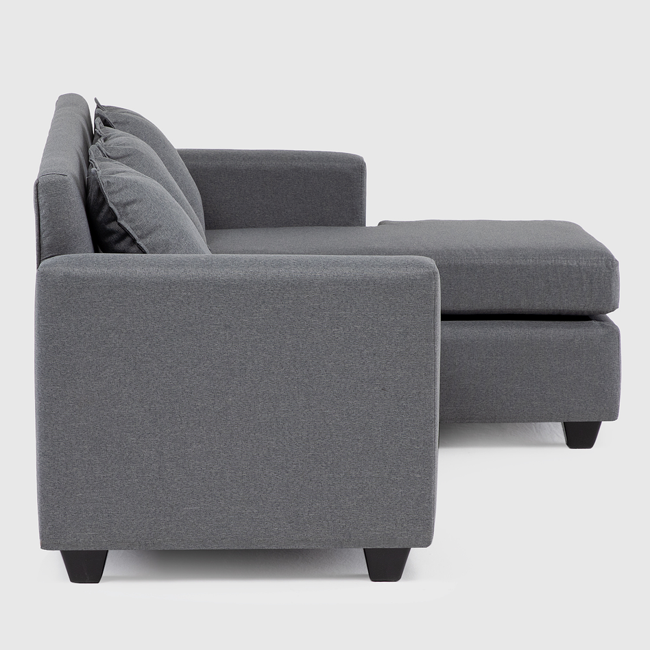 Seccional Charlotte Intercambiable Tela Gris 3.1 5