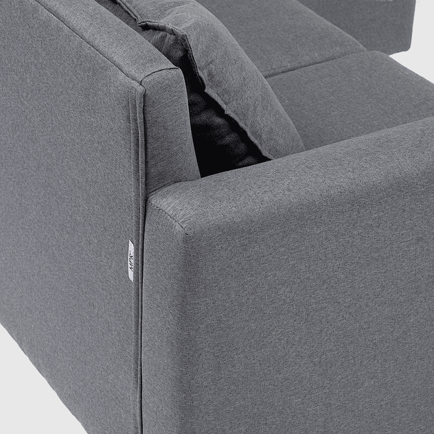 Seccional Charlotte Intercambiable Tela Gris 3.1 6