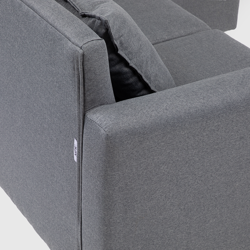 Seccional Charlotte Intercambiable Tela Gris 3.1 6