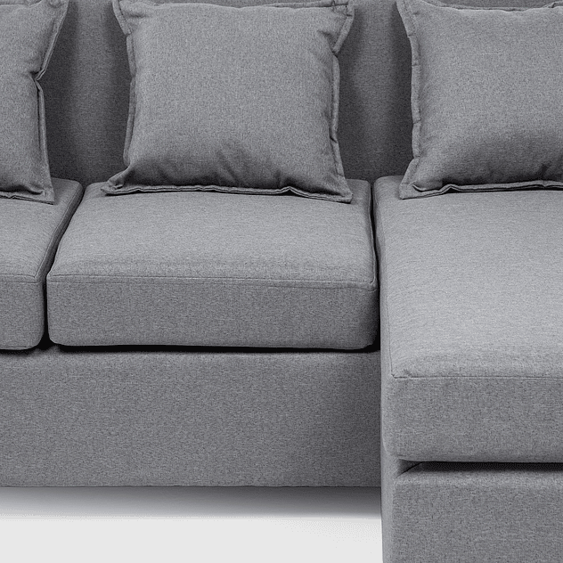 Seccional Charlotte Intercambiable Tela Gris 3.1 10