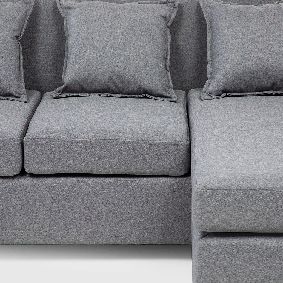 Seccional Charlotte Intercambiable Tela Gris 3.1 10