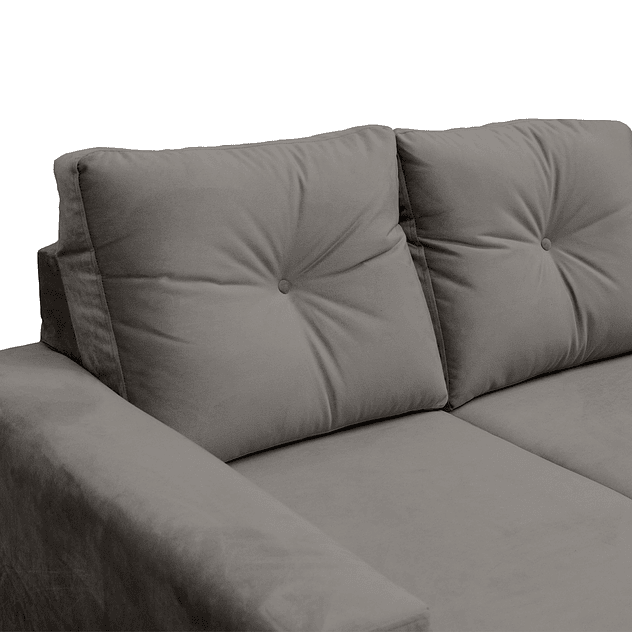 Seccional Azalea Intercambiable Felpa Gris 3.1 4