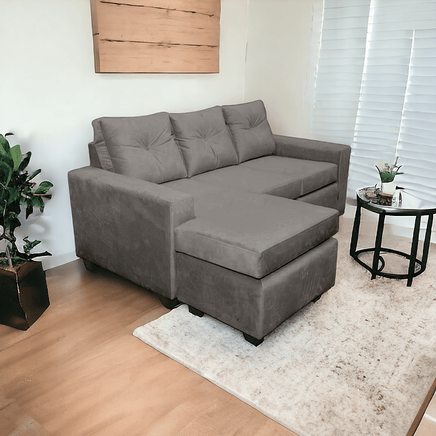 Seccional Azalea Intercambiable Felpa Gris 3.1 2