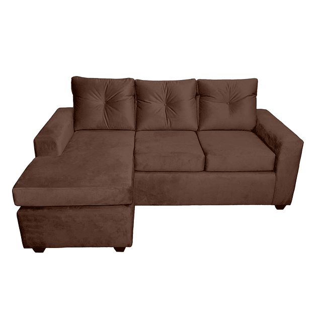 Seccional Azalea Intercambiable Felpa Café 3.1 3