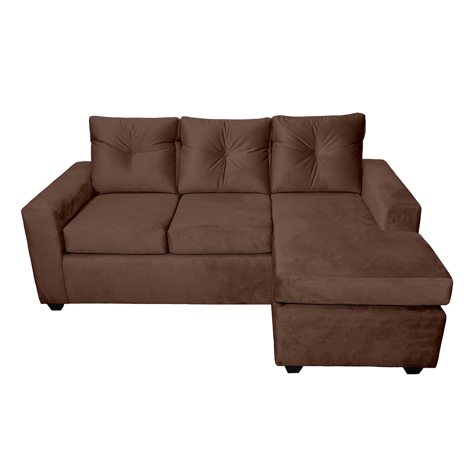 Seccional Azalea Intercambiable Felpa Café 3.1 1