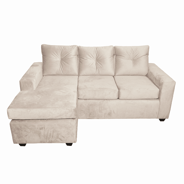 Seccional Azalea Intercambiable Felpa Beige 3.1 3