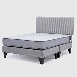Cama Feel + Respado Rest 2 Plaza - Gris