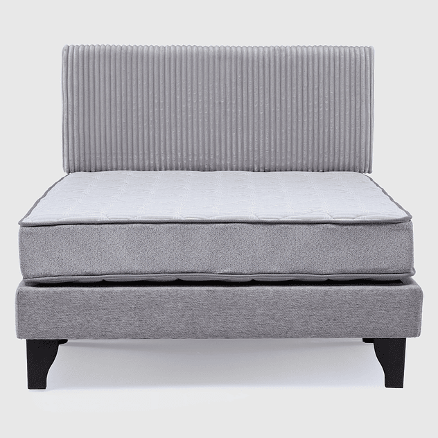 Cama Feel + Respado Rest 2 Plaza - Gris 3