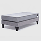 Cama Europea Feel 1 Plaza Tela Gris - Miniatura 1