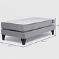 Cama Europea Feel 1 Plaza Tela Gris - Miniatura 5