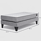 Cama Europea Feel 1.5 Plaza Tela Gris - Miniatura 5