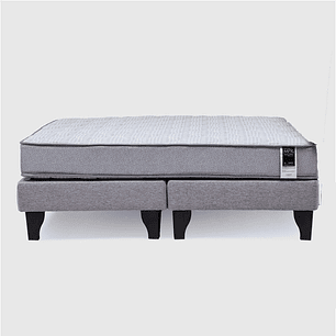 Cama Europea Feel 2 Plaza Tela Gris