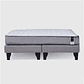 Cama Europea Feel 2 Plaza Tela Gris - Miniatura 1