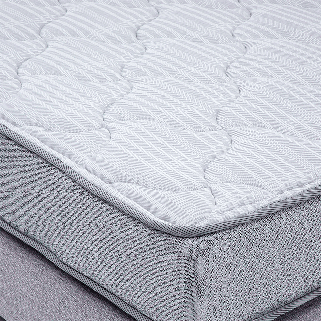 Cama Europea Feel 2 Plaza Tela Gris 3