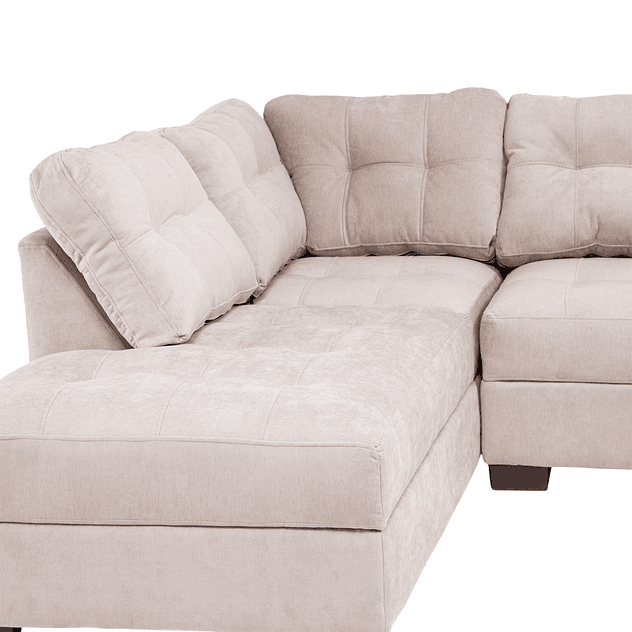 Seccional Edimburgo Izquierdo Chenille Beige 7