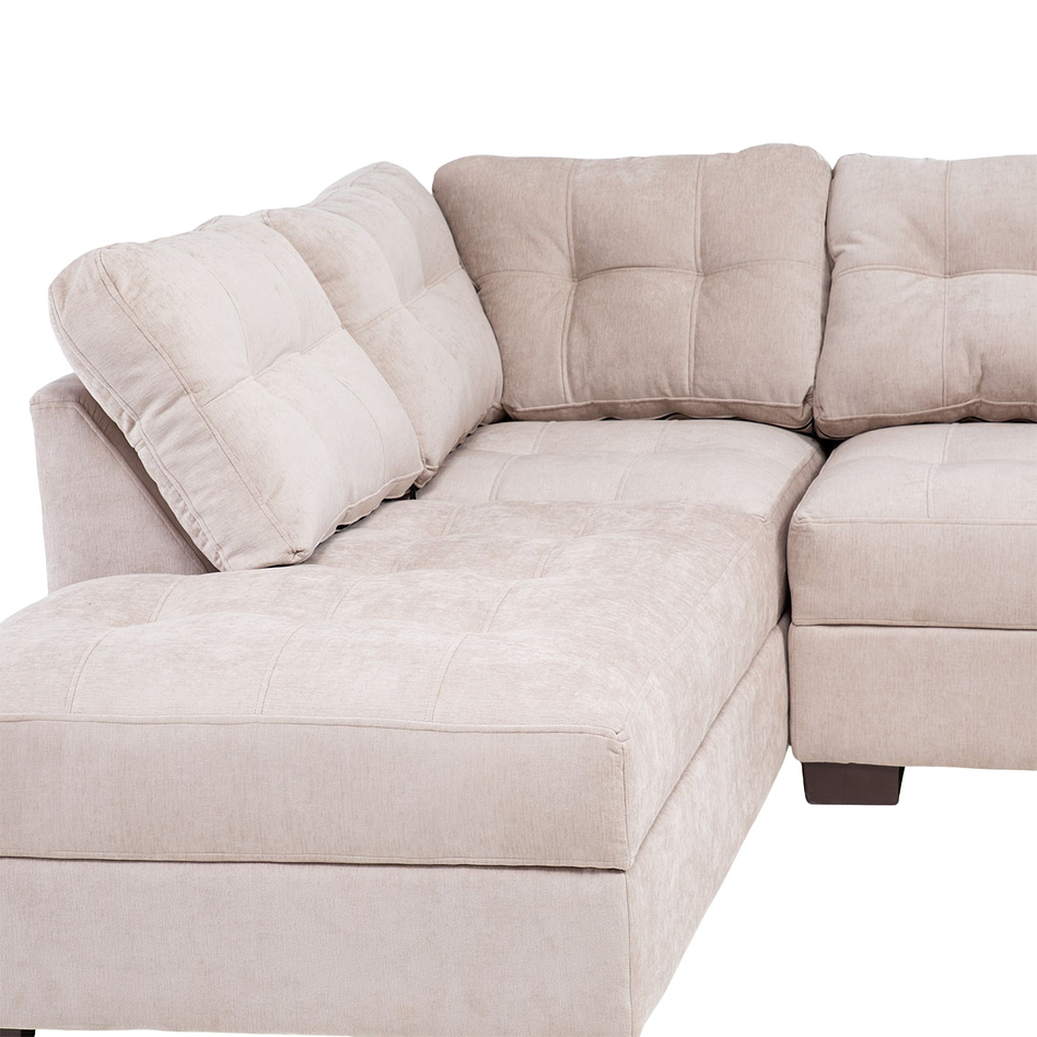 Seccional Edimburgo Izquierdo Chenille Beige 7