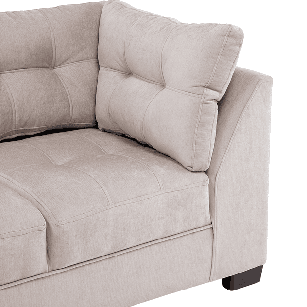 Sofá Edimburgo 3c Chenille Beige 6