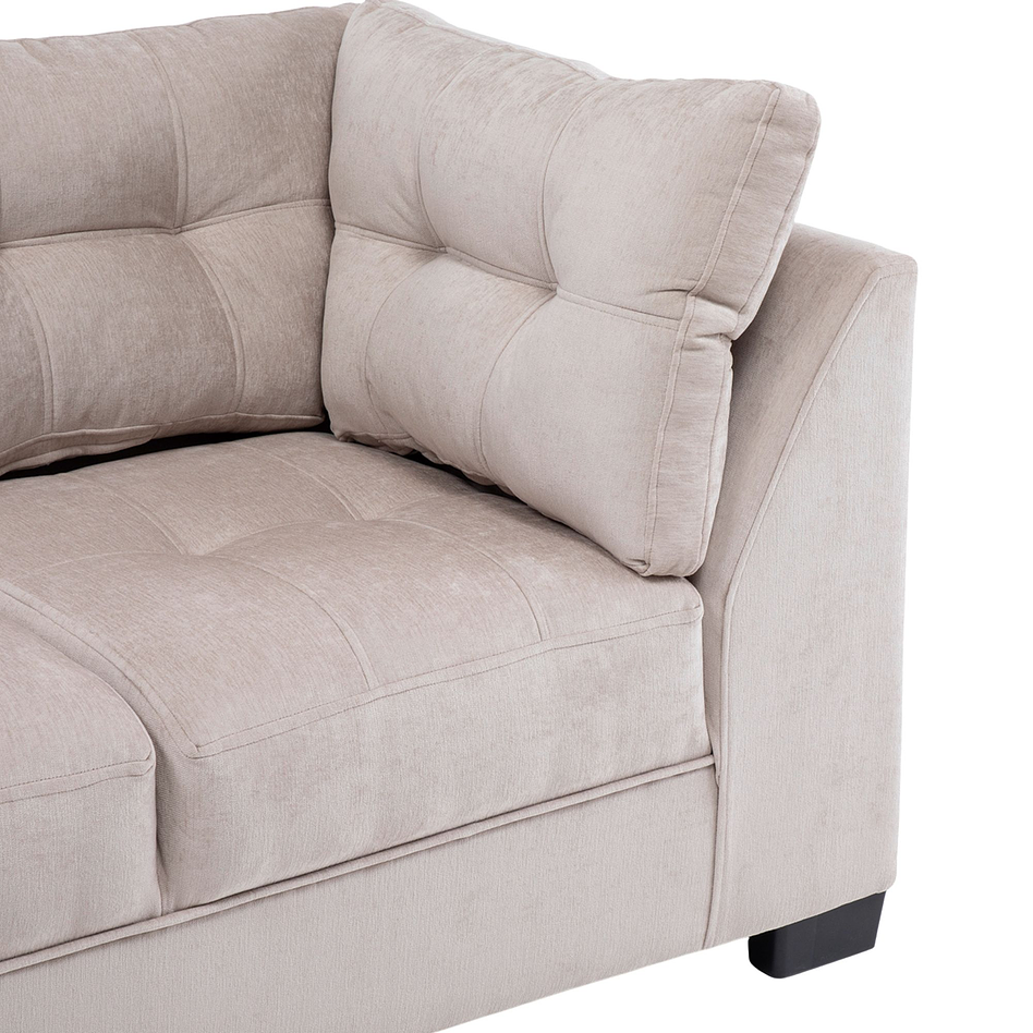 Sofá Edimburgo 3c Chenille Beige 6