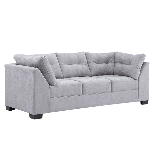 Sofá Edimburgo 3c Chenille Gris Claro 3