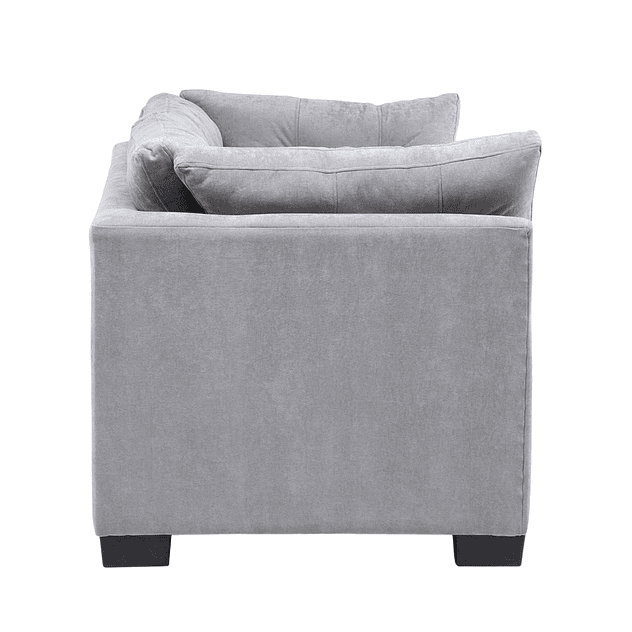Sofá Edimburgo 3c Chenille Gris Claro 4