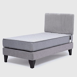 Cama Feel + Respado Rest 1 Plaza - Gris