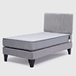 Cama Feel + Respado Rest 1 Plaza - Gris - Miniatura 1