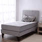 Cama Feel + Respado Rest 1 Plaza - Gris - Miniatura 2