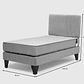 Cama Feel + Respado Rest 1 Plaza - Gris - Miniatura 8