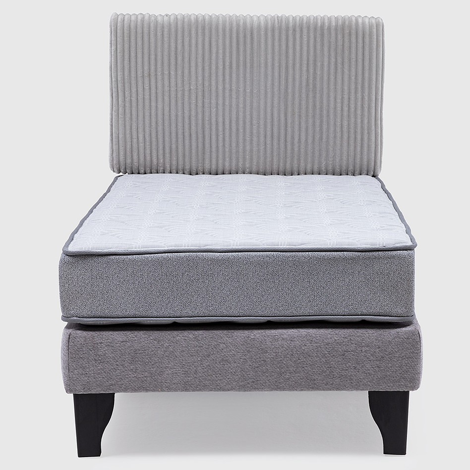 Cama Feel + Respado Rest 1.5 Plaza -  Gris 3