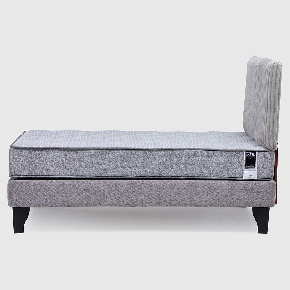 Cama Feel + Respado Rest 1.5 Plaza -  Gris 4