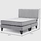 Cama Feel + Respado Rest 2 Plaza - Gris - Miniatura 8