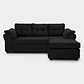 Seccional Queen Intercambiable Felpa Negro 3.1 - Miniatura 3