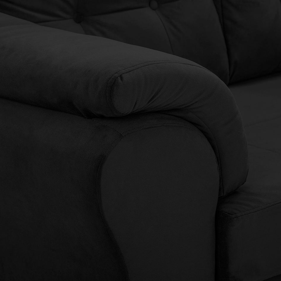 Seccional Queen Intercambiable Felpa Negro 3.1 4
