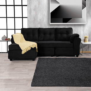 Seccional Queen Intercambiable Felpa Negro 3.1