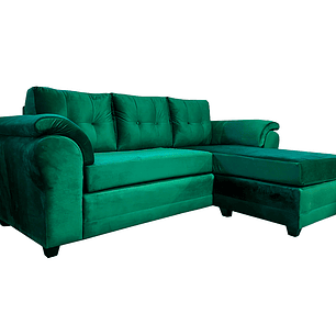Seccional Queen Intercambiable Felpa Verde Esmeralda 3.1