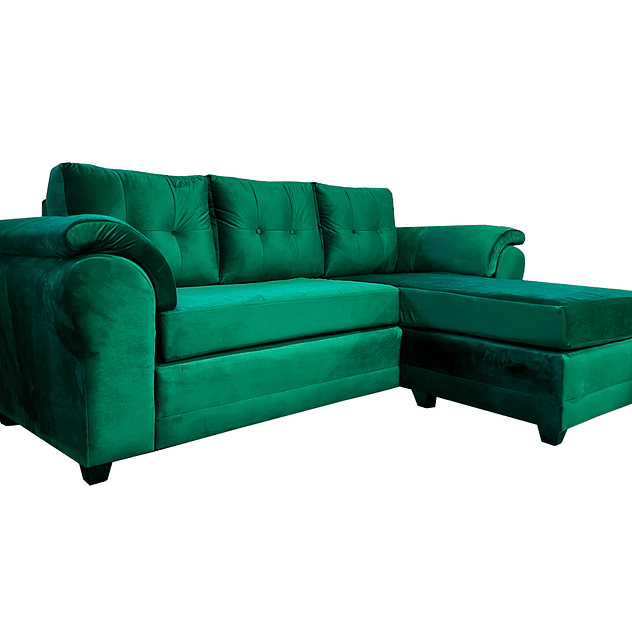 Seccional Queen Intercambiable Felpa Verde Esmeralda 3.1 2