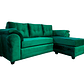 Seccional Queen Intercambiable Felpa Verde Esmeralda 3.1 - Miniatura 2
