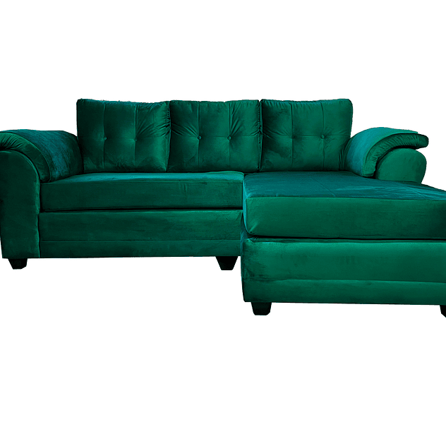 Seccional Queen Intercambiable Felpa Verde Esmeralda 3.1 1